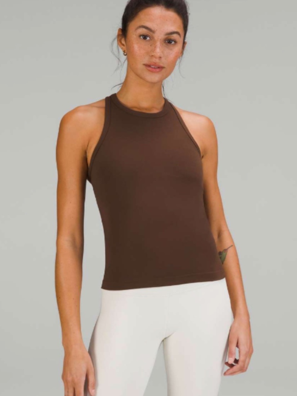 Lululemon Align Waist-Length Racerback Tank Java Size 4 - Picture 6 of 9